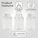 12 PCS 50 ML 1.7 OZ Plastic Plastic Clear Bottles Empty Container with White Screw Cap Solid Powder Case Refillable Storage Holder Sample Jar for Dispense Different Items