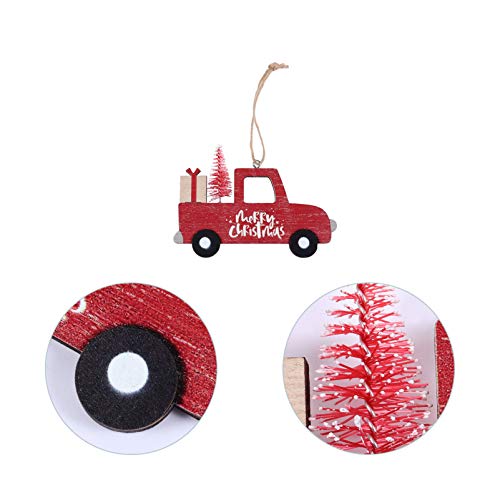 Winomo – Porta-malas, vermelho, enfeite para pendurar na casa de fazenda, de madeira, caminhonete, d