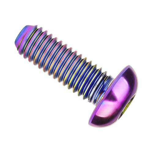 Image of Titanium Bolt M3 8 10 12 15mm Allen Key Head Screws for Bicycle Pack of 4 (Rainbow, M3x15mm)