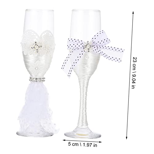 Luxshiny 2 Pçs Cálice De Vidro Rochas Óculos Decoração De Casamento Óculos De Casamento Copo De Uísq