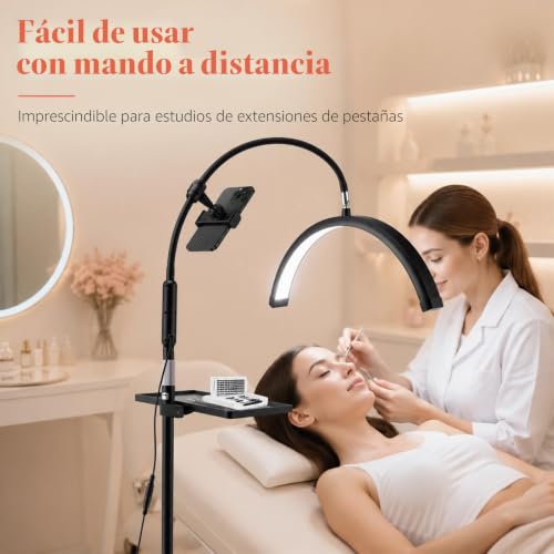 Lámpara LED de pestañas media luna plegable ajustable 5