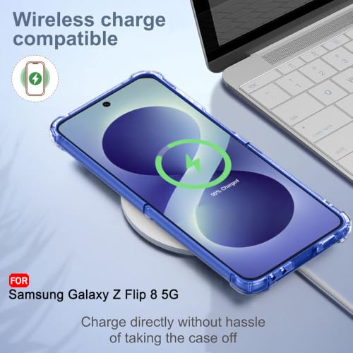 Image of TheGiftKart Crystal Clear Back Cover Case for Samsung Galaxy Z Flip 8 5G | 360 Degree Protection | Shock Proof Design | Hard Back Cover Case for Samsung Z Flip8 5G (PC & TPU, Transparent Bumper)