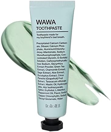 ROROBELL Wawa Toothpaste Made for My Boyfriend's Bad Breath, Sensitive Teeth, Improvement of Gum Problems/Peppermint Flavor/Made with Wasabi I 3.53 fl.oz (3.53 Fl Oz (Pack of 1))