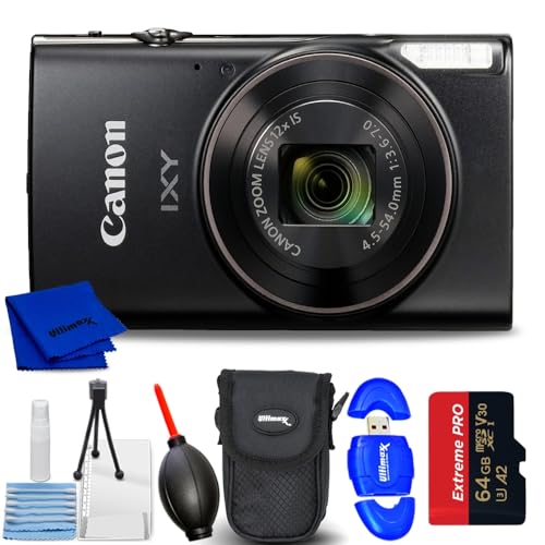 Cámara digital compacta Canon IXY650 negra con 7 accesorios miniatura 1