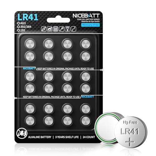 LR41 AG3 Batteries 24 Pack, L736 392 384 192 Premium Alkaline Battery 1.5V Button Coin Cell Batteries