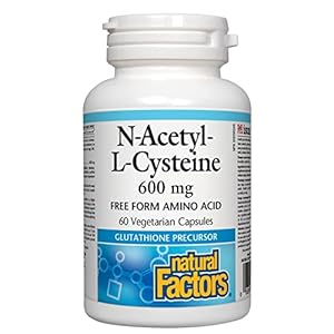 Natural Factors N-Acetyl-L-Cysteine 600 mg Free Form Amino Acid, 60 Caps