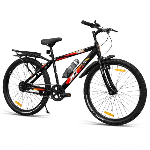 Image of XCi Flamerider 26-Inch Tires Single Speed Rigid Suspension V-Brakes Youth 12+ Years 17-Inch Ultra Light Steel Frame Black Red Bicycle