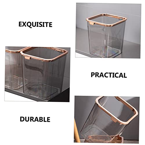 Caneca de Basura Rectangular Ligera para Hogar y Oficina miniatura 4