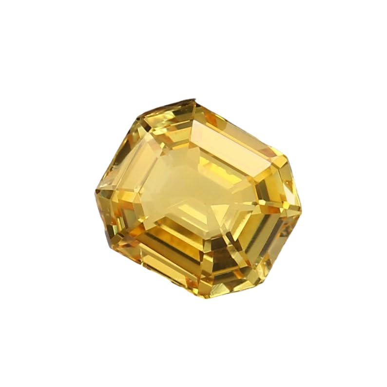 Saphir jaune naturel facetté GH_NAT_11870, gemme de prestige 10x8x6mm pour bague d'exception