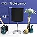 Simple Designs LT2007-BLK-2PK Chrome Mini Basic Table Lamp with Fabric Shade 2 Pack Set, Black