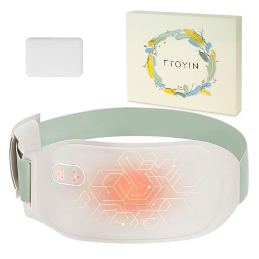 Portable Heating Pad for Cramps and Back Pain, Menstrual Cramp Relief Wearable Heating Pad for Women and Girls, Wireless Heating Pads with 3 Temperature Setting & Battery Powered（Gray