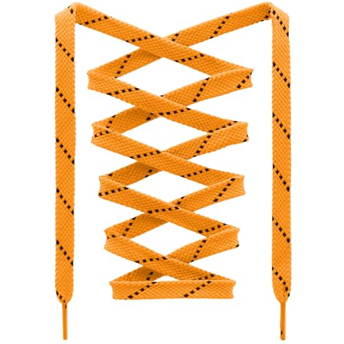 Image of Flat Shoelaces Multicolor Twill Point Thick Shoe Lace Shoestring 2 Pair