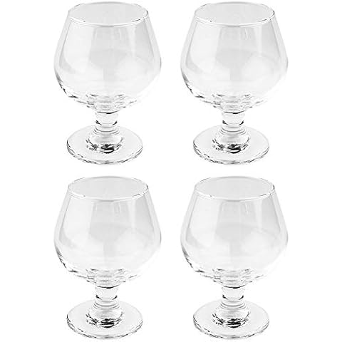 4 kleine Cognac-Gläser | Cognacschwenker-Set | 200 ml je Glas | 11,8cm hoch | Glas: Ø 8,5cm | Öffnung: Ø 5,7cm | 4 Stück Cover