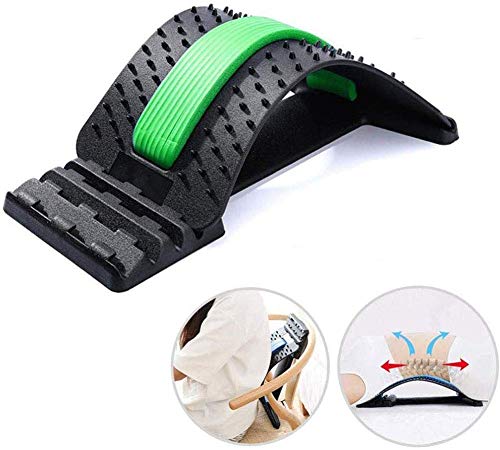 Preisvergleich Produktbild Qishun Magic Lendenwirbelsäulentherapie mit Rückenstrecker für Rückenstütze, Haltungskorrektur, Schmerzlinderung und Erhöhung der Körpergröße (Grün)