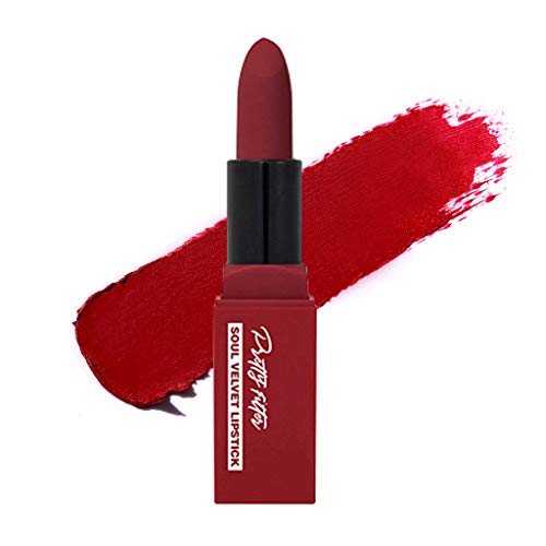 Touch in Sol Pretty Filter Soul Velvet Lipstick 3.5g - Long Lasting Hydrating Formula Semi Matte Lipstick, Daily Natural Lip Color with Romantic Look (#6 Havana Red)