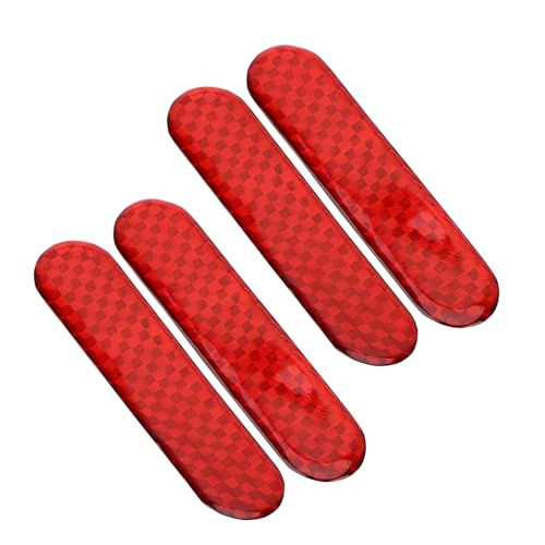 Hugwits 4 PCS Reflective Safety Warning Stickers, Anti-Collision Car Door Reflective Decals, High Visibility Waterproof Night Safety Warning Sticker, Universal for Most Cars (Red)