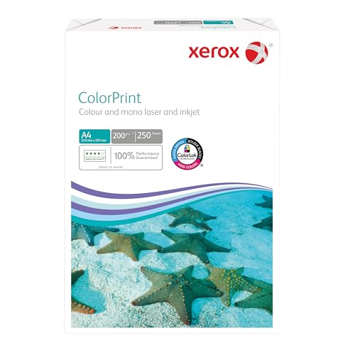 Xerox Colorprint Premium Farblaser-Druckerpapier weiß 200g/m A4 FSC Mix Credit 1 Paket (250 Blatt) 003R95411