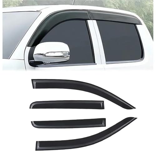 Pluie déflecteur d'abri Toyota Hilux 2005-2015 - Fenêtre latérale pare-brise visières 4pc