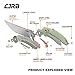 CJRB Small Folding Pocket Knife with Stonewash AR-RPM9 Powder Steel Blade and G10 Handle Tactical Knife for Men Womens EDC Outdoor Survival Camping Hunting Hiking, Gobi(J1906) Natural Green