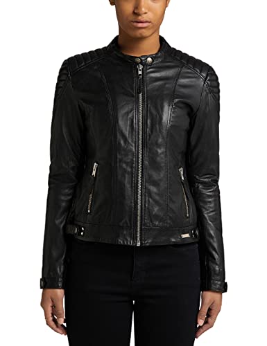 Preisvergleich Produktbild MUSTANG Damen Lederjacke Im Biker-Stil 31020257 Black M