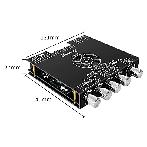 Qican 2.1 canais BT 5.1 módulo de placa amplificadora de áudio digital alto e baixo tom subwoofer su