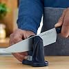 Opinel Manual Sharpener, Portable Compact Knife Maintenance and Sharpening Tool, Self Adjusting Angle, Silicone Padded Base, Blue,One Size,254562