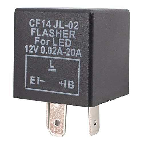 Autokay 3 Pin Cf14 Ep35 Electronic Flasher Relay Fits For Car Vehicle Led Turn Signal Light Bulbs Hyper Blink Flash Fix #TOP2