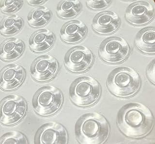 Sound Dampening Cabinet Door Bumpers - Made in USA - Clear Soft Close Self Adhesive Rubber Pads - 50 PCs - Transparent Rubber Feet for Drawers, Cupboards