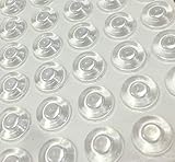 Pack of 100 Sound Dampening Cabinet Door Bumpers - Clear Soft Close Self Adhesive Rubber Pads -...