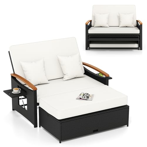 Moccha Wicker Daybed with Ottoman