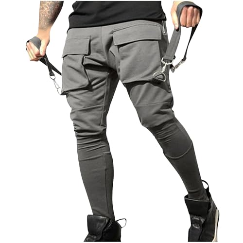 Mens Pants Casual Stylish 2024 Stretch Waist Gothic Cargo Pants Lightweight Vintage Y2k Hippop Streetwear with Pocket