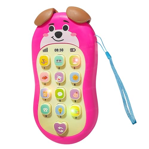 Image of FunBlast Cartoon Musical Mobile Phone for Kids, Mobile with Light & Sound Toys for Babies | Educational Toys for Kids 3+ Years /Boys /Girls-1 Unit (PuppyPink)