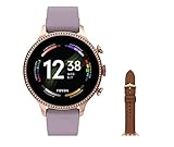 Fossil Damen Touchscreen Smartwatch 6, Generation mit Lautsprecher, Herzfrequenz, NFC und Smartphone Benachrichtigungen Armband