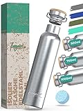 👍FREIGEIST VERSPRECHEN - Wir geben dir ein 100% Zufriedenheitsversprechen auf unsere Edelstahl Flasche - Unser Service: Erhalte kostenfreie Ersatzdichtungen ein Leben lang!
