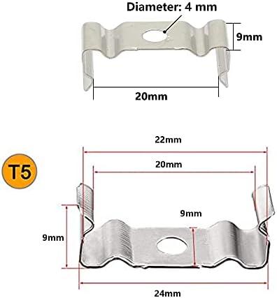 SinLoon T5 LED Light Bulbs20 Clips Holder Bracketr for Lamp Socket Shop Light Fixture, Led Ceiling Lamp(Small 20pcs) - 2