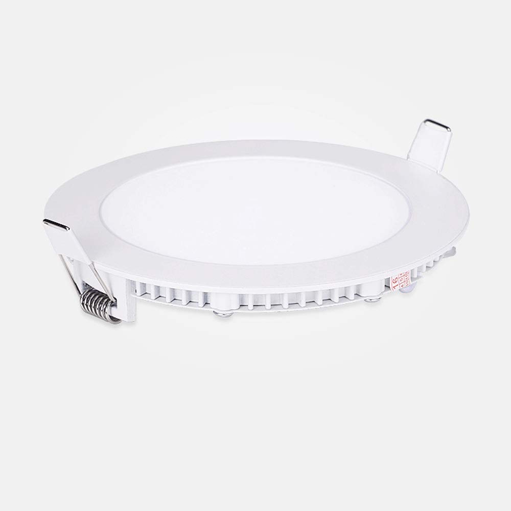 Foco empotrable Redondo Ultrafino Integrado de Alto Brillo, focos LED empotrados, Panel de Rejilla de Aluminio, Luces de Techo, Reflector, Techo Plano para Centro Comercial y o
