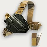 The Original Kenai Chest Holster for a Sig P320 XTEN 10mm with Mag Pouch Bundle (MAS Grey/Coyote...