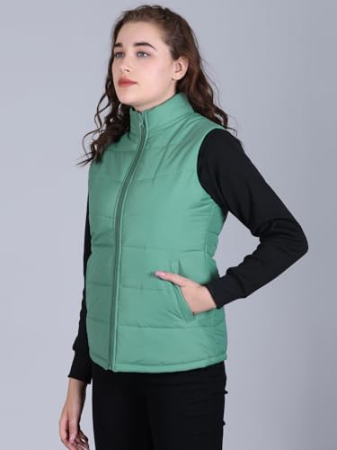 Image of RARE TIMES Women's Sleeveless Puffer Jacket | Winter Jacket for Women | Reversible Jacket for Women Winter Wear With 2 Zip Pocket (Pack of 1)