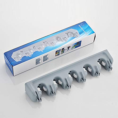 votron Coat Hooks Wall Mounted Modern Hook Rack Stainless Steel Towel Hanger Holder Organizer Storage with 5 Double Heavy Duty Hanger Hooks for Bathroom Bedroom Kitchen (mop Holder-2 Pack) - Thumbnail 7