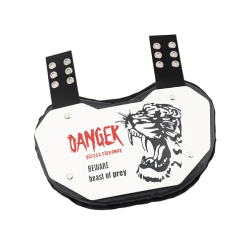 Colaxi Football Backplate Rugby Back Pads Tiger Head Pattern Rear Protector Football Gear for Football Game Kids