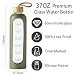 JGKYLDZ 37oz Glass Water Bottle, Portable Fitness Water Bottles with Silicone Sleeve, Lead-free Reusable Water Bottle Glass for Gym Office Travel, Creative gifts for fitness enthusiasts (Pink+Green)