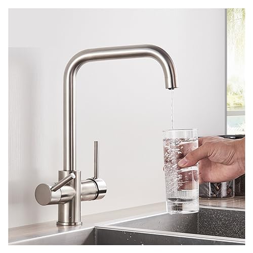 Robinet de cuisine eau pure nickel brossé mitigeur - 3