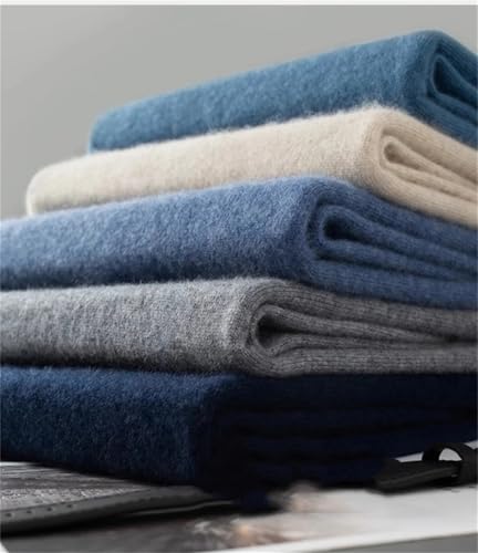 Ownwfeat Men's Turtleneck Cashmere Sweater Lightweight Warm Solid Color High Neck Knitted Pullovers4