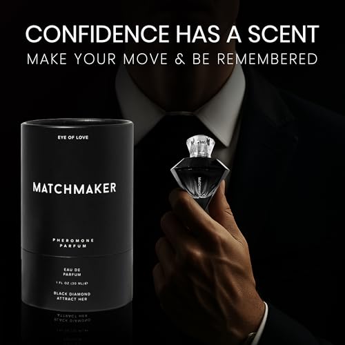 Image of Eye Of Love Matchmaker Black Diamond Pheromone Parfum, 30ml, Unisex Fragrance with Androstenol to attract Her.