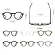 kachawoo Blue Light Blocking Eyeglasses Frame Vintage TR90 Leopard Glasses Blue-ray Eyewears for OL Classic Korean Style Frames (transparent brown frame)