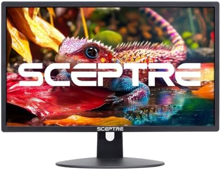 Sceptre 22 Inch FHD LED Gaming Monitor 75Hz 2X HDMI VGA Build-in Speakers, Metal Black 2018