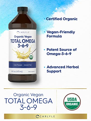 Carlyle Omega 3 6 9 | 16 Fl Oz | Cold Pressed | Usda Certified Organic, Vegan Supplement | Vegetarian, Non-Gmo, Gluten Free, And Solvent Free #TOP2