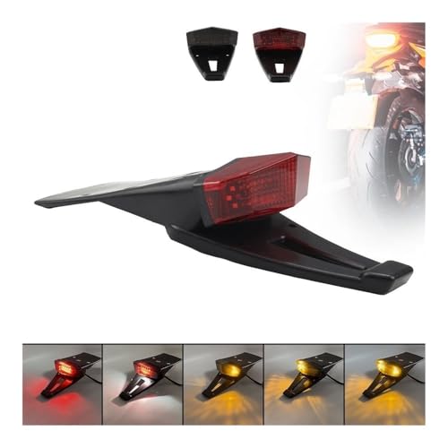 Accessoires modification motocross et feu arrière universel 12V pour plaque d'immatriculation - 2