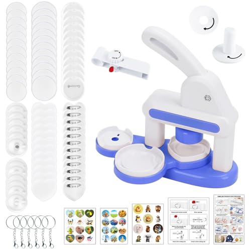 缶バッチメーカー 35mm 55mm金型 缶バッジマシーン 36個バッジ素材付き バッジプレスパンチプレス機 2サイズ 金型交換便利 缶バッジ製造機 DIYおもちゃ ハンドメイド 推し活 アニメ アイドル 手作り 家庭用 Microstamp machine