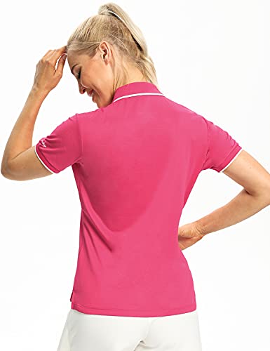 Image of Hiverlay Women's Golf Polo T Shirts Lightweight Moisture Wicking Short Sleeve Shirt Quick Dry UPF 50+